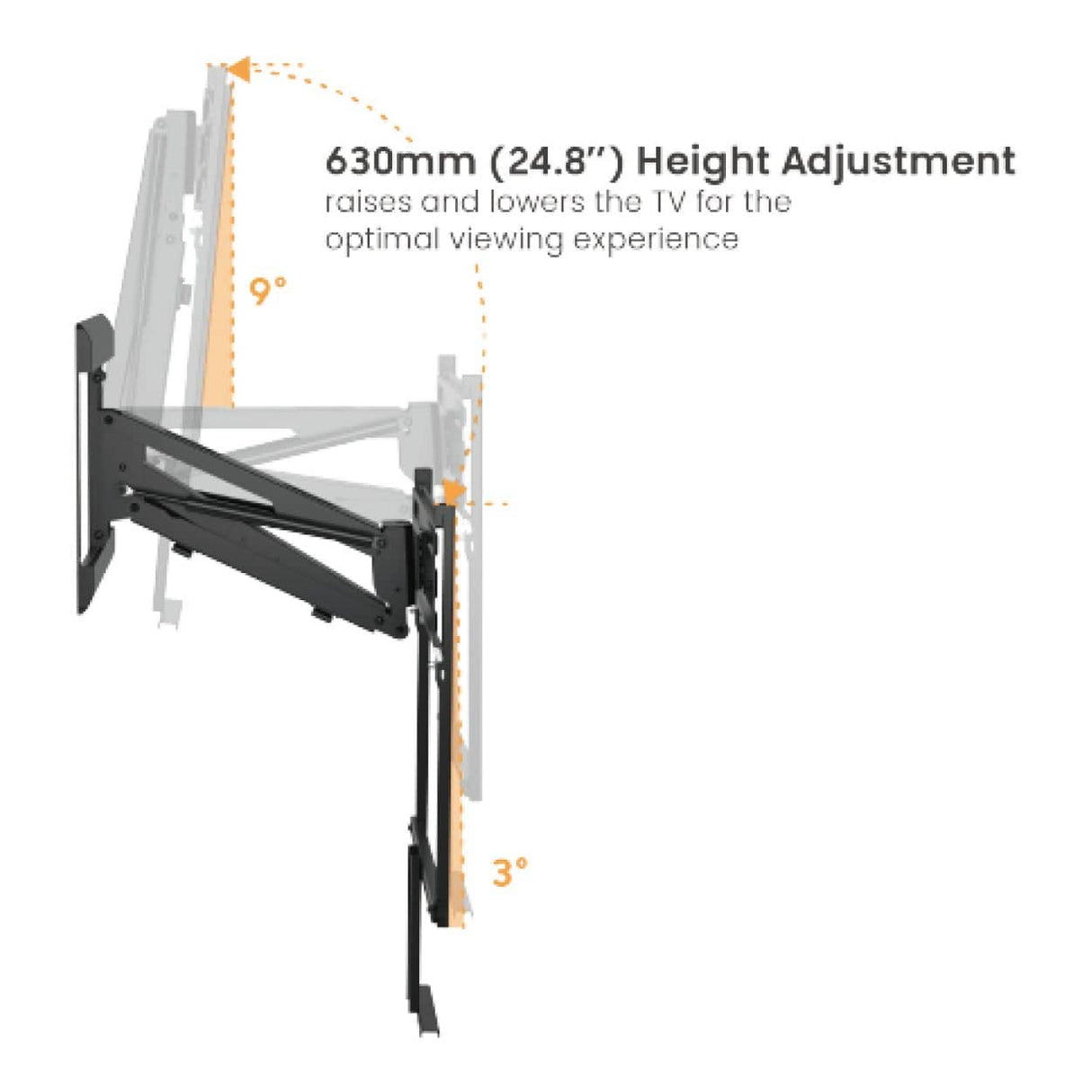 Lumi 65-85-inch Premium Pull Down Mantel TV Mount LPA53N-461L