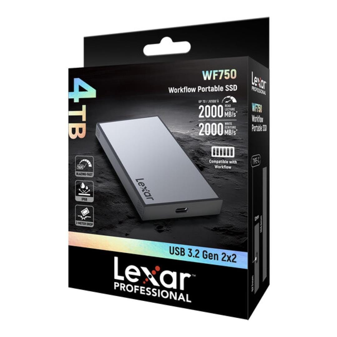 Lexar Professional Workflow 4TB Portable External SSD LPWF7504T-2ANGL