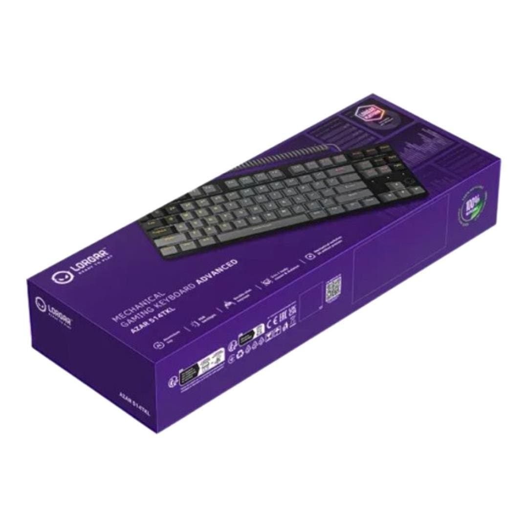 Lorgar Azar 514TKL Wired RGB Mechanical Gaming Keyboard Black LRG-GK514TKL-BK-US