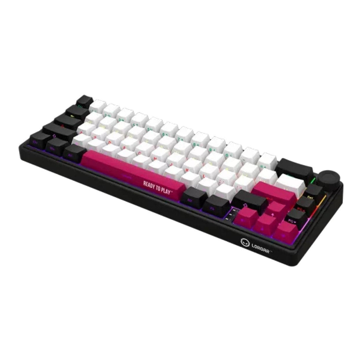Lorgar KBP70MW Pro Wireless Mechanical Gaming Keyboard Black and Red LRG-KBP70MW-BK-US
