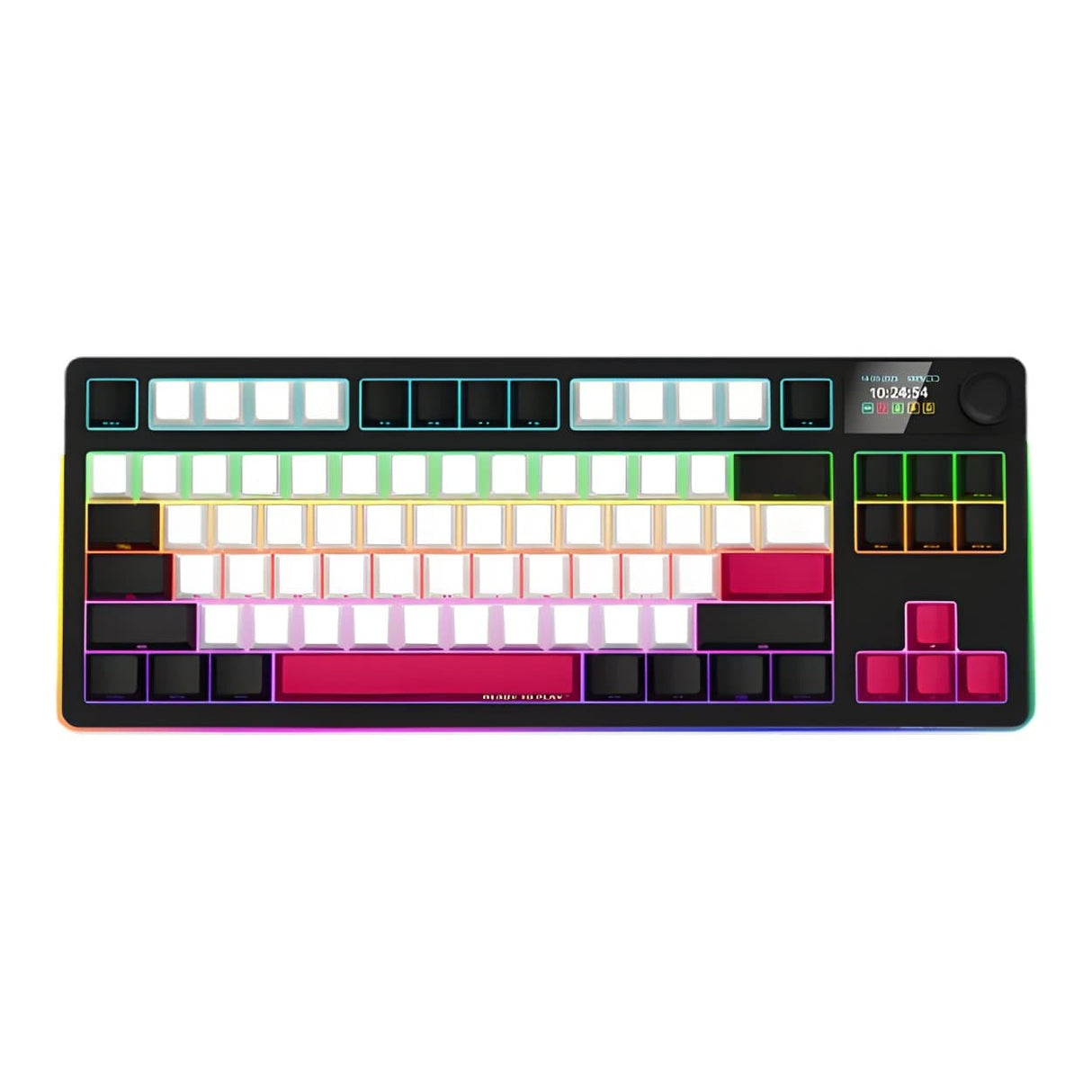 Lorgar KBP70TKLW Wireless TKL Mechanical Gaming Keyboard Pro Black and Red LRG-KBP70TKLW-BK-US