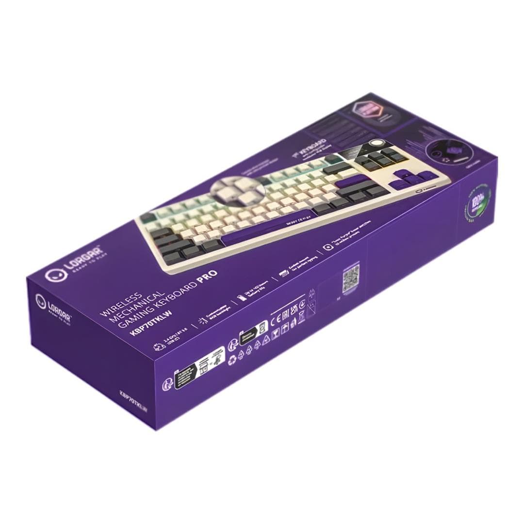 Lorgar KBP70TKLW Wireless TKL Mechanical Gaming Keyboard Pro Beige LRG-KBP70TKLW-RT-US