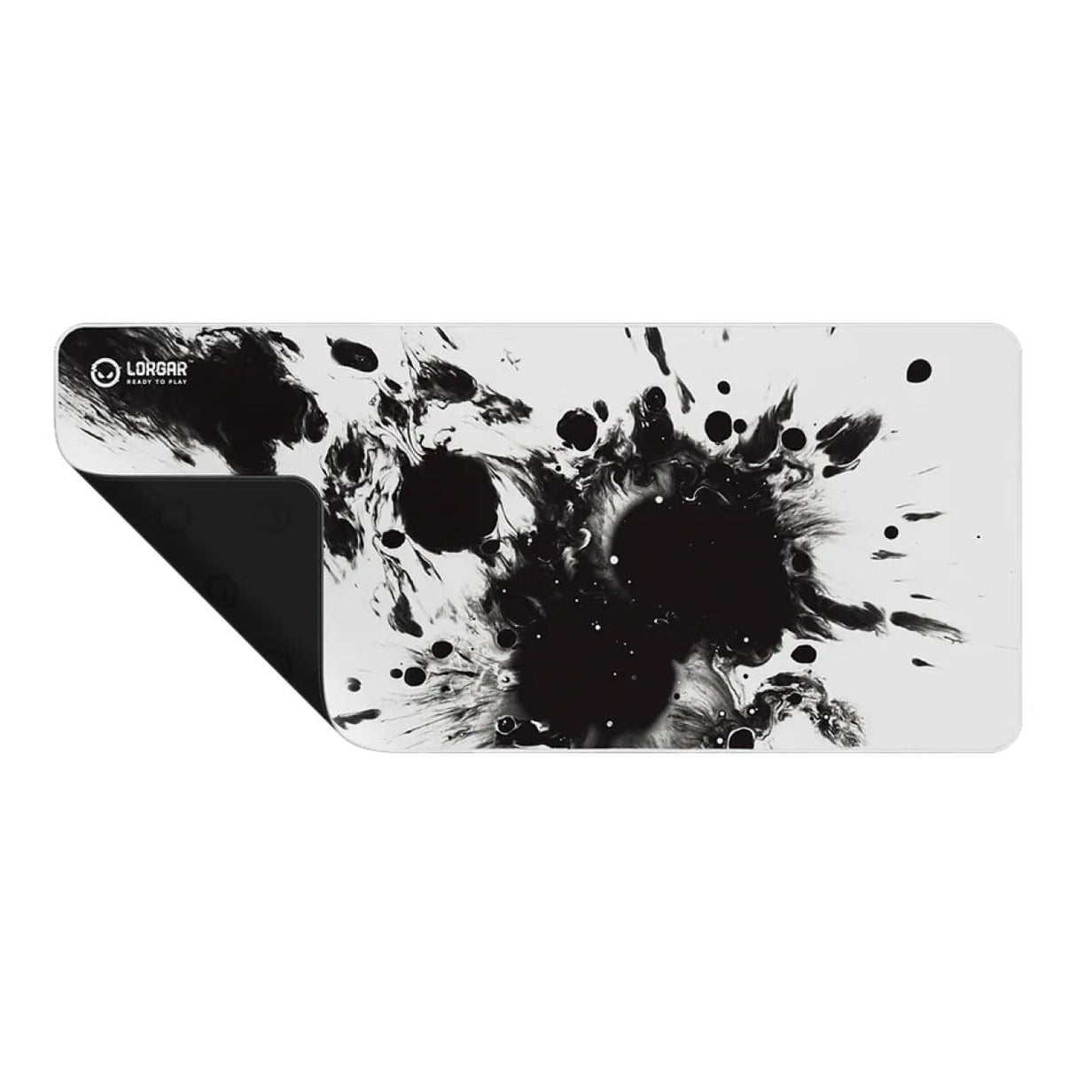 Lorgar Non-Waterproof Polyester Gaming Mouse Pad Black and Grey LRG-MPA14XL