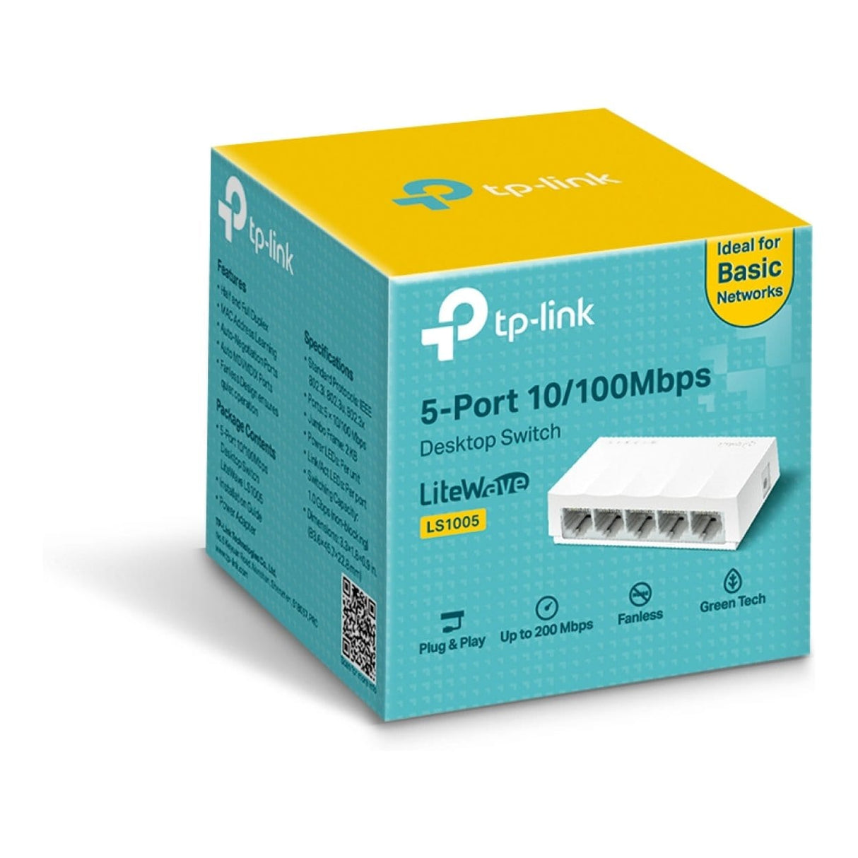 TP-Link LiteWave LS1005 5-port Fast Ethernet Desktop Unmanaged Switch