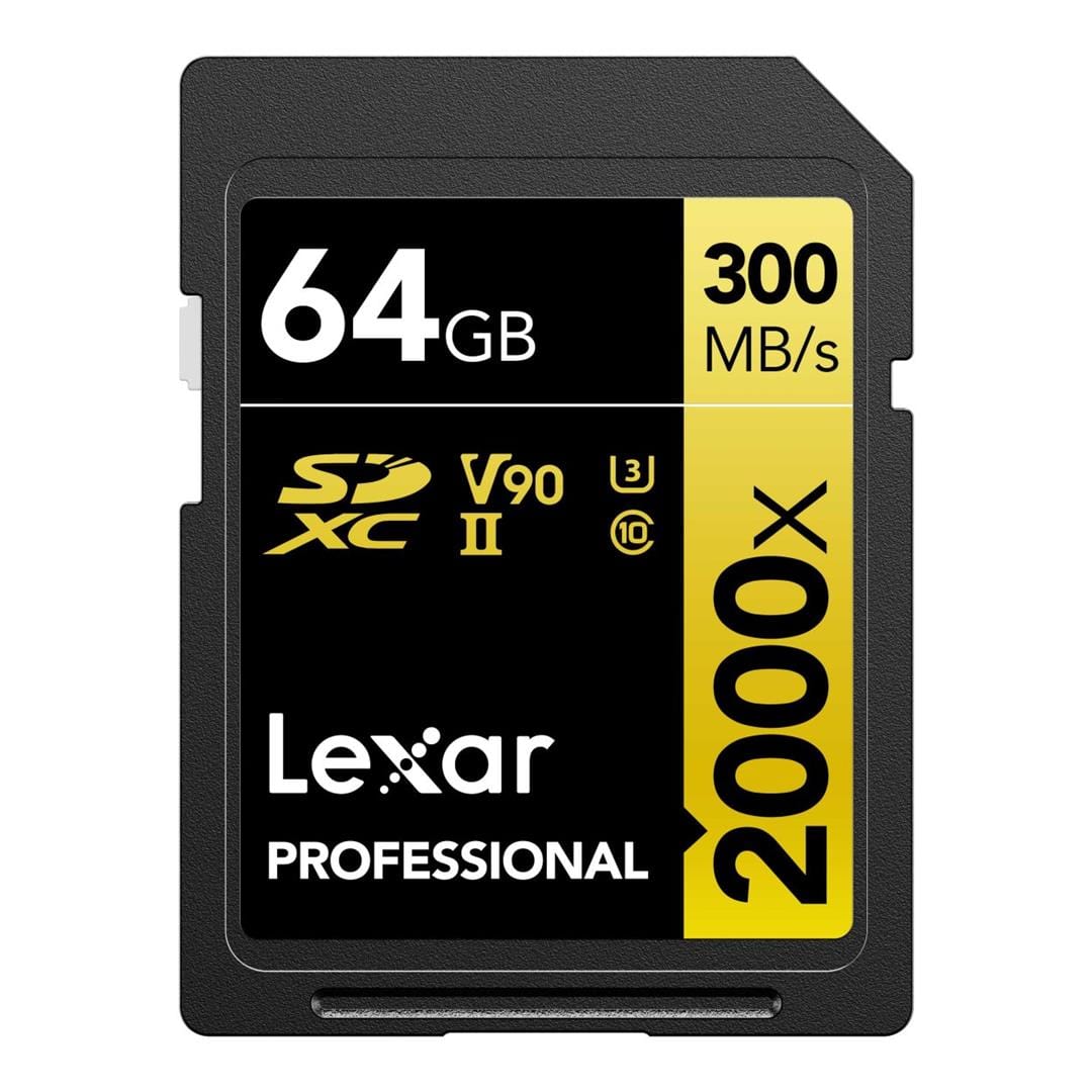 Lexar 2000x SD Professional 64GB SDXC Memory Card LSD2000064G-BNNNG