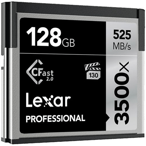 Lexar 128GB Professional 3500x CFast 2.0 Memory Card LXCFAST3500P128