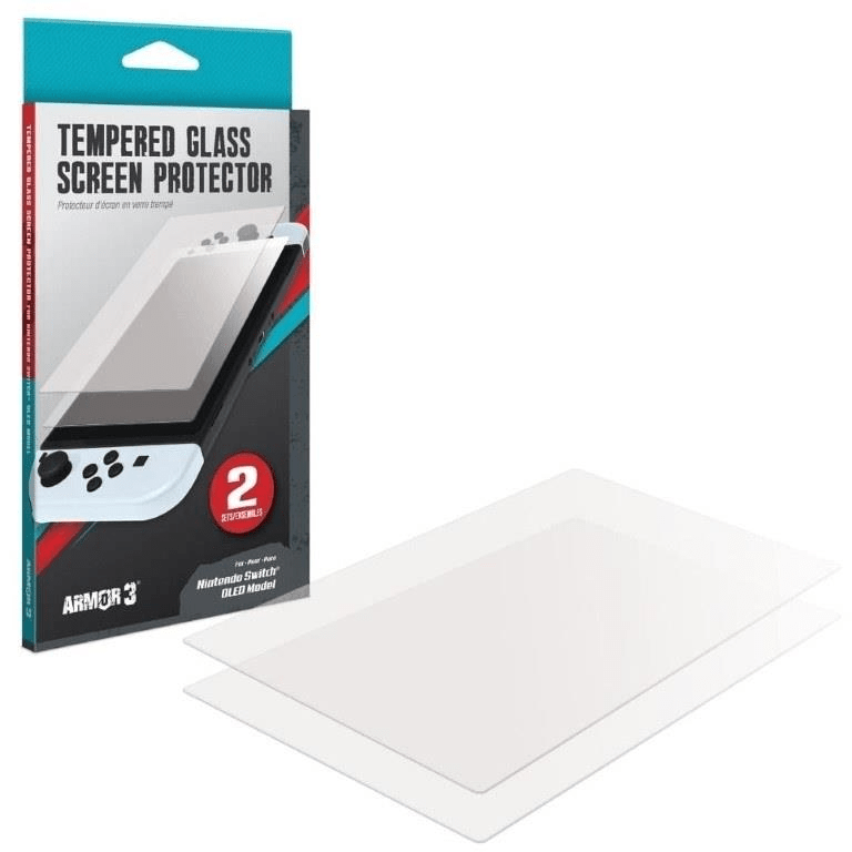 Hyperkin Armor3 Tempered Glass Screen Protector 2-pack for Nintendo Switch OLED M07529