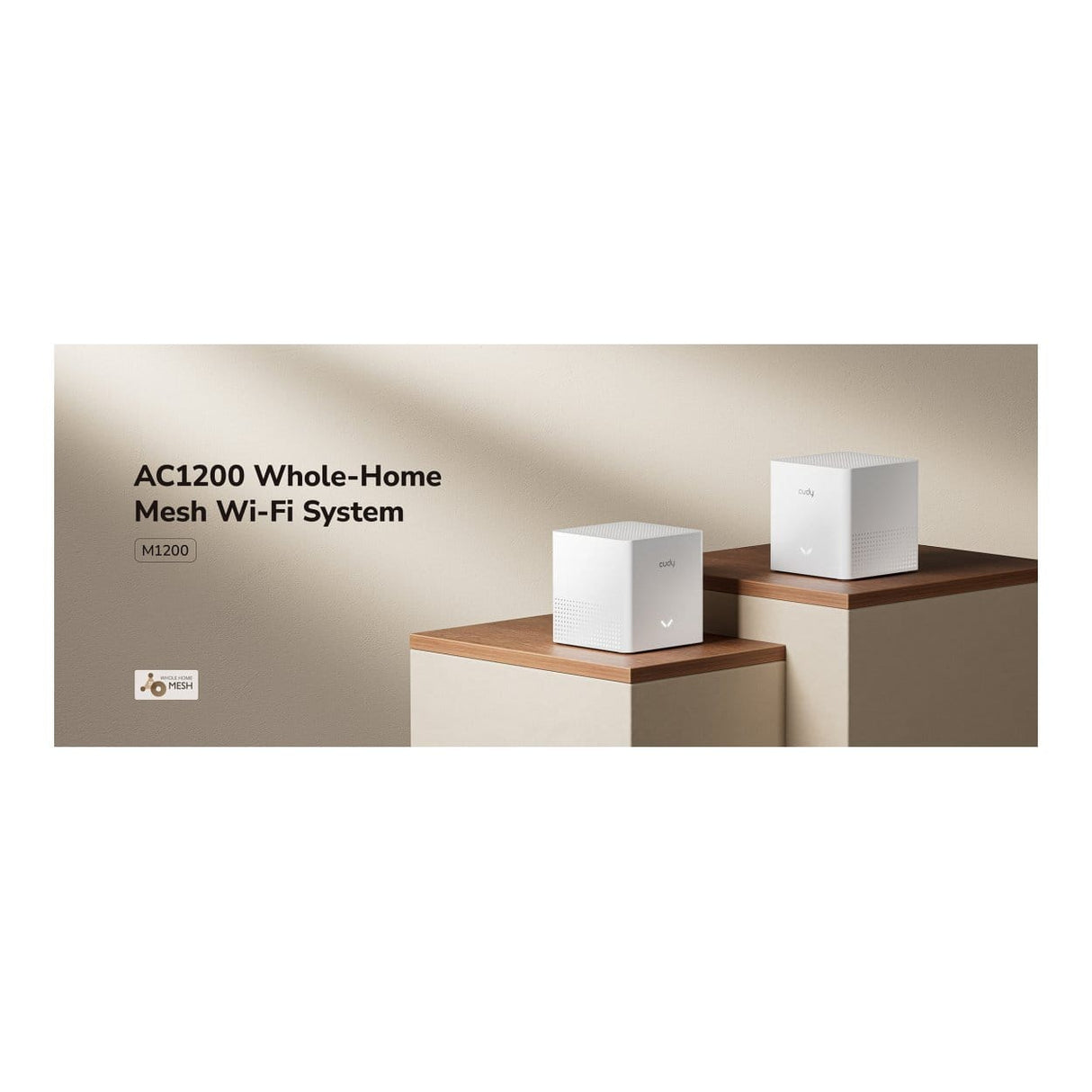 Cudy M1200 V2 AC1200 Whole-home Mesh Wi-Fi System 3-pack M1200(3-pack) V2