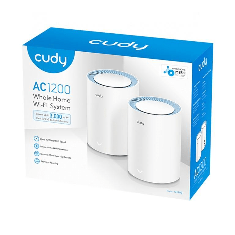 Cudy M1200 AC1200 Dual-Band Whole Home Wi-Fi Mesh System 2-pack