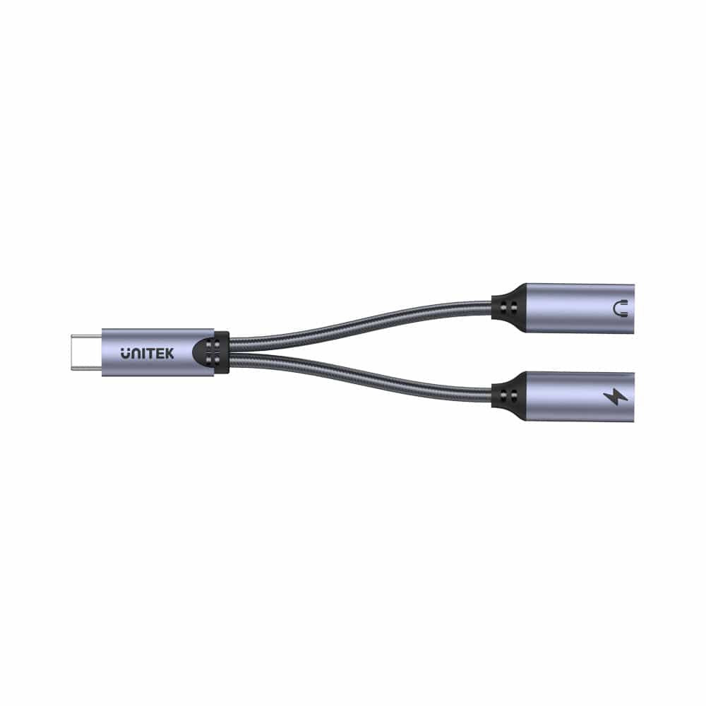Unitek Type-C 2-in-1 Headphone and 18W Charge Adapter M206A