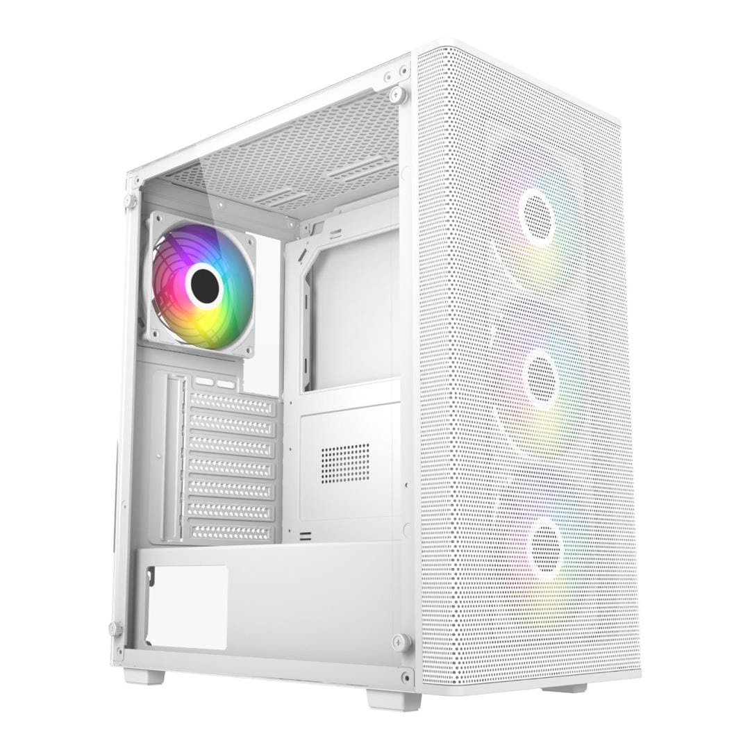 FSP M220 Mid Tower ATX Gaming PC Case - White M220-WA