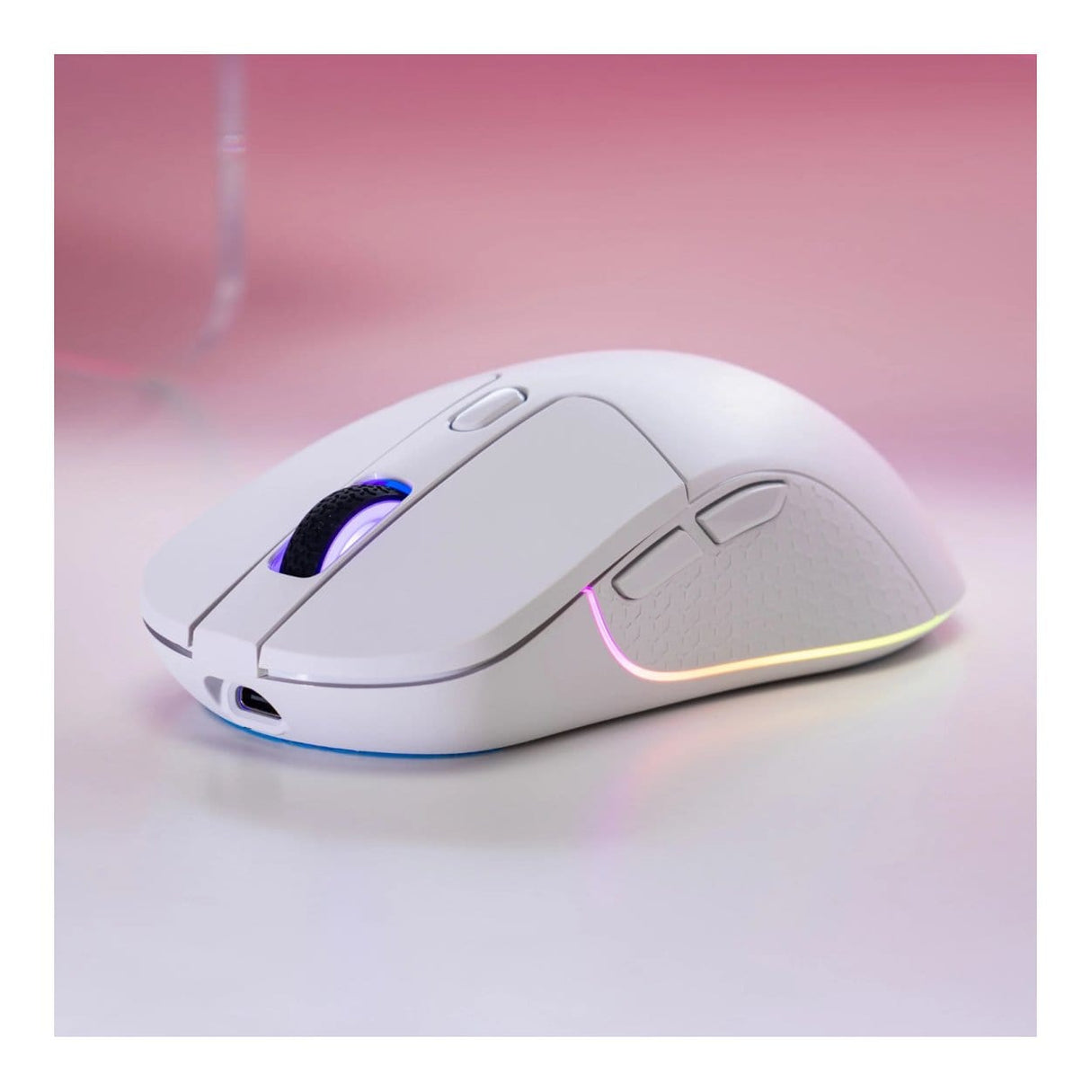 Keychron M3 Wireless and Bluetooth Gaming Mouse White M3-A3