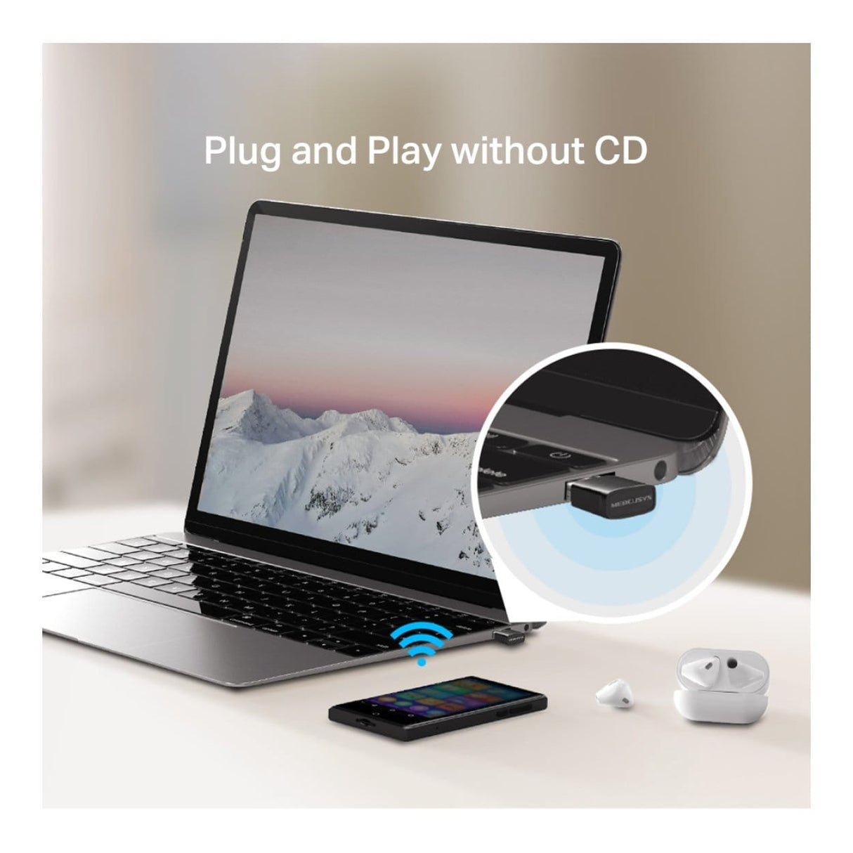 Mercusys N300 Nano Wireless USB Dongle MA12N