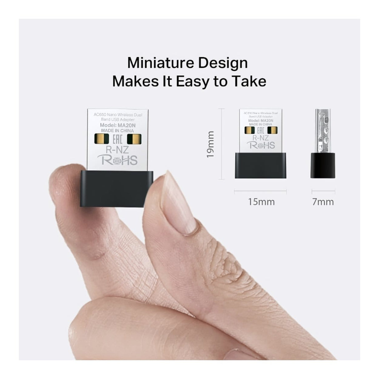 Mercusys AC650 Nano Wireless Dual Band USB Adapter MA20N