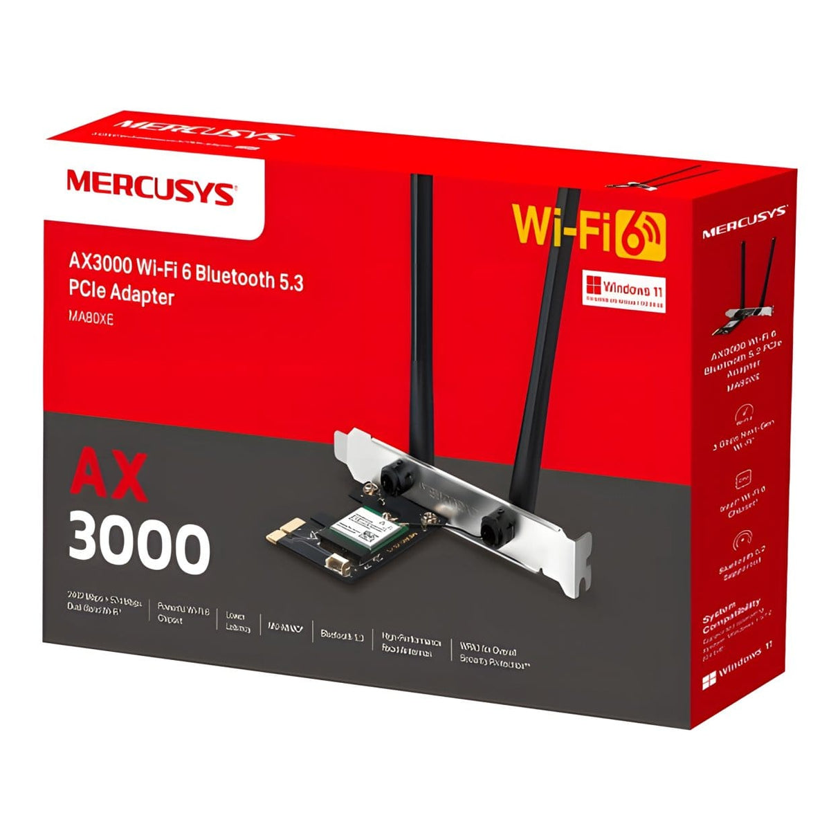 Mercusys MA80XE AX3000 Wi-Fi 6 Bluetooth 5.3 PCIe Adapter