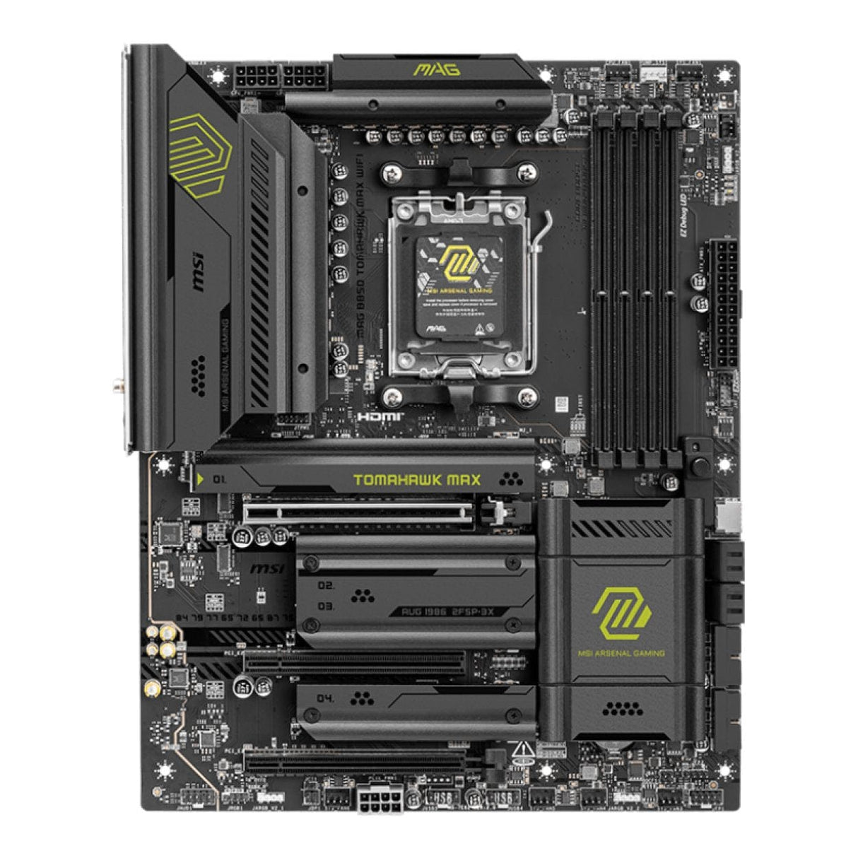 MSI MAG B850 TOMAHAWK MAX Wi-Fi AMD Socket AM5 AI-Ready ATX Motherboard