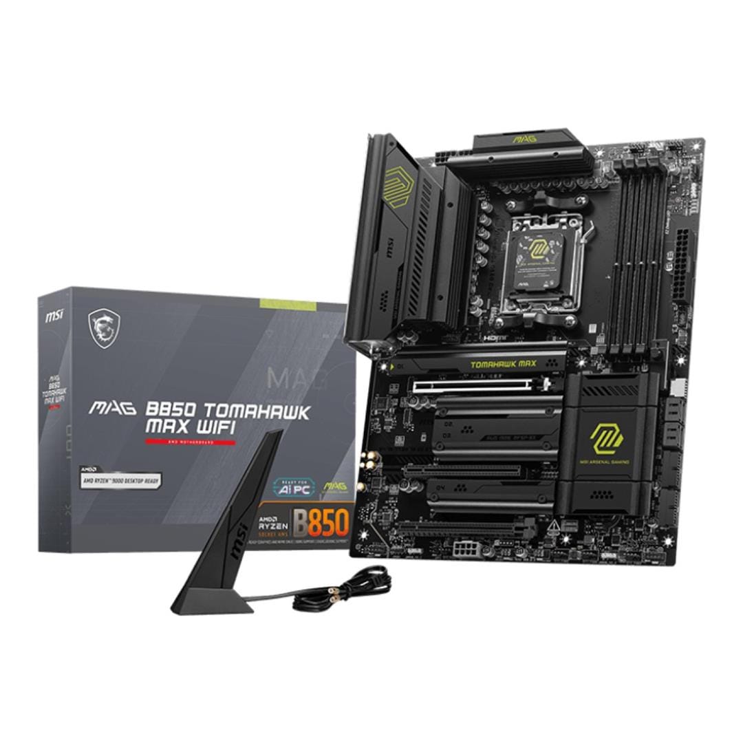 MSI MAG B850 TOMAHAWK MAX Wi-Fi AMD Socket AM5 AI-Ready ATX Motherboard
