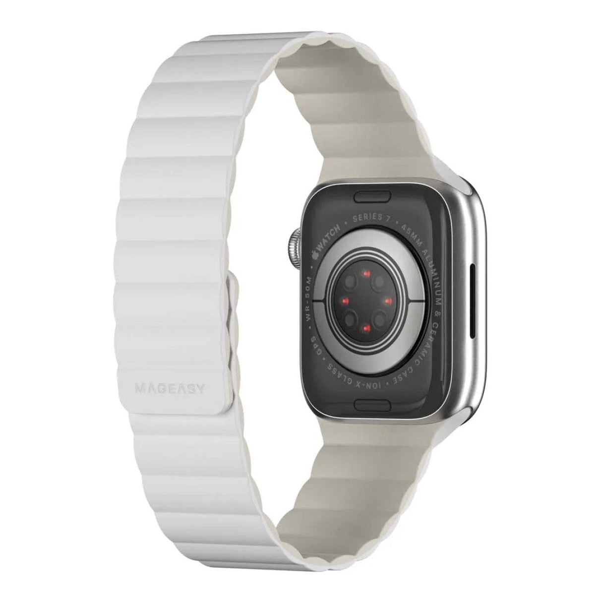 SwitchEasy 45mm Skin Silicone Magnetic Watch Band for Apple Watch Skywriting MAW459078SY23