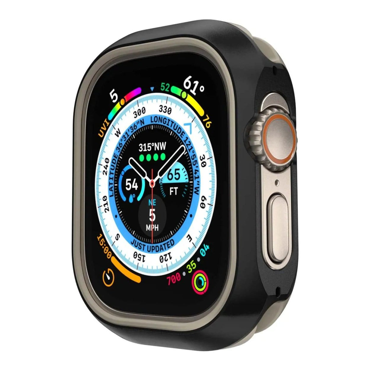 SwitchEasy Odyssey Ultra 49mm Aluminum Apple Watch Case - Black MAWU49007DB22