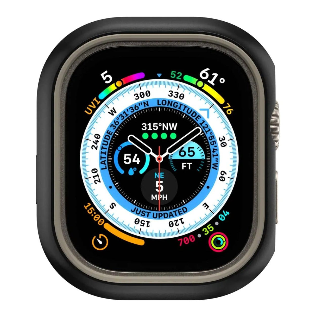 SwitchEasy Odyssey Ultra 49mm Aluminum Apple Watch Case - Black MAWU49007DB22