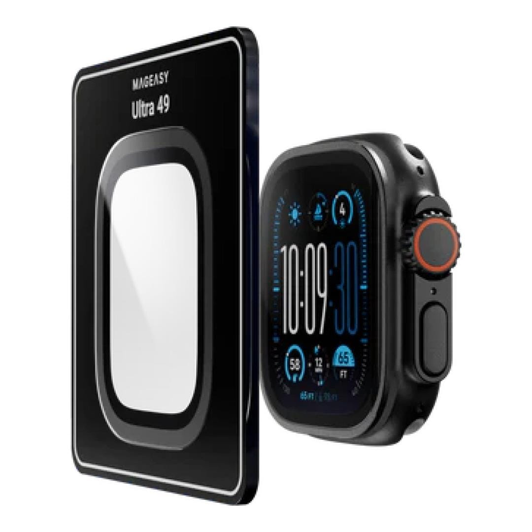 MagEasy Fortiz Sapphire Screen Protector for Apple Watch - Midnight Black
