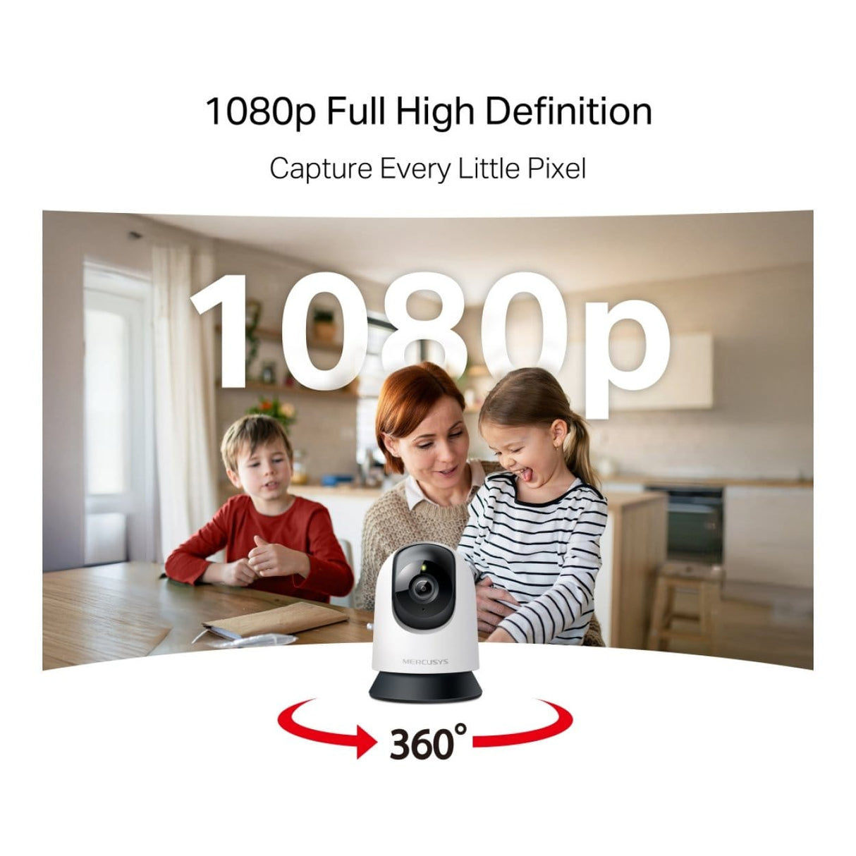 Mercusys MC200 Pan/Tilt Home Security Wi-Fi Camera