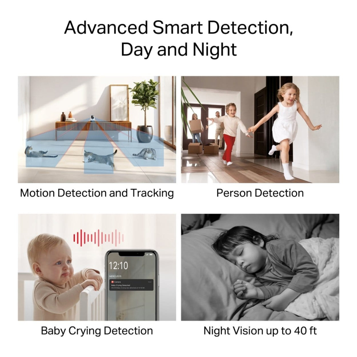 Mercusys MC210 2K 3MP Wi-Fi Pan/Tilt Home Security Camera