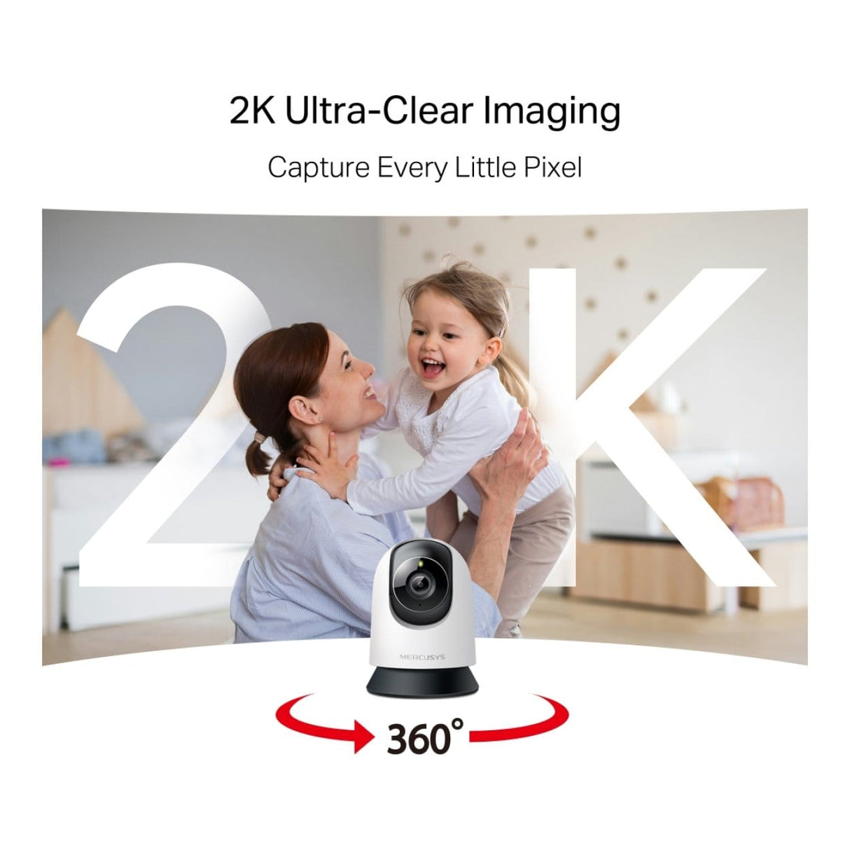 Mercusys MC210 2K 3MP Wi-Fi Pan/Tilt Home Security Camera