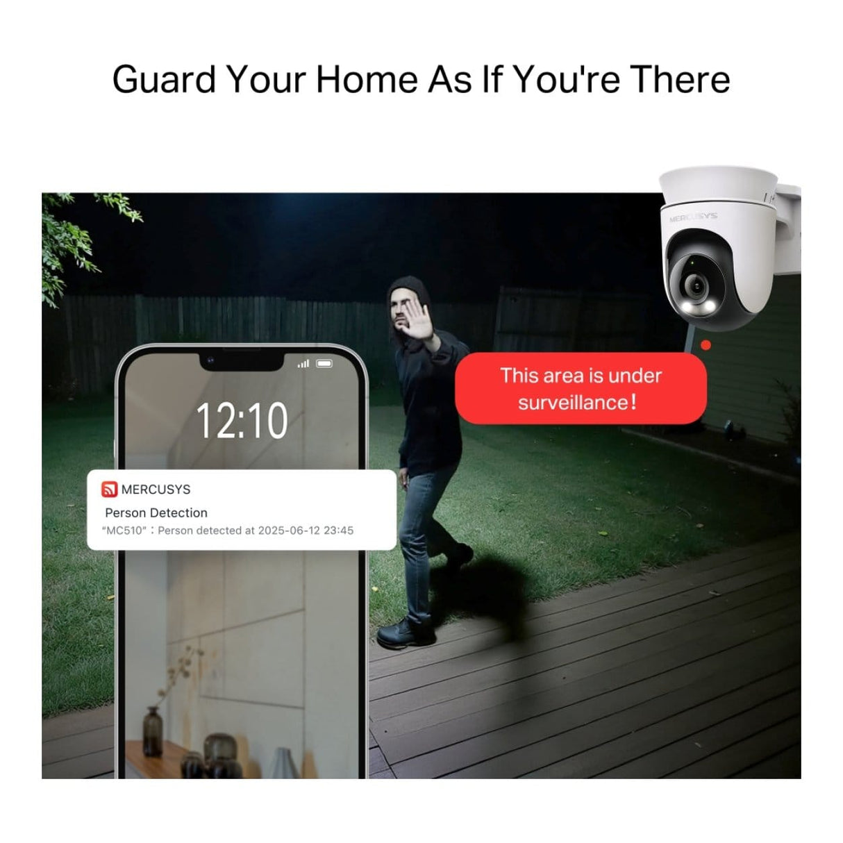 Mercusys MC510 Outdoor Pan/Tilt Security Wi-Fi Camera