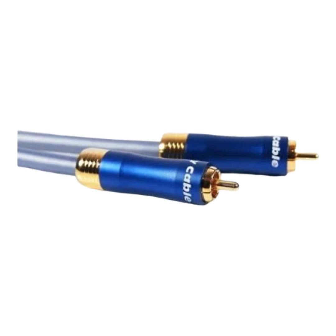 Monkey Cable RCA Male to Male Clarity Subwoofer Cable 6m Blue MCYSUB6