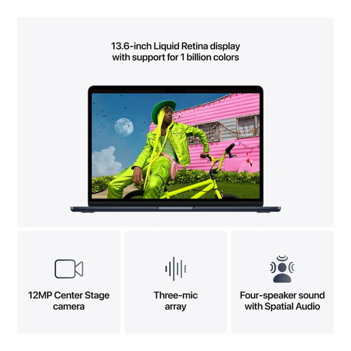 Apple MacBook Air 13.6-inch Retina Laptop - Apple M5 512GB SSD 16GB RAM macOS Midnight
