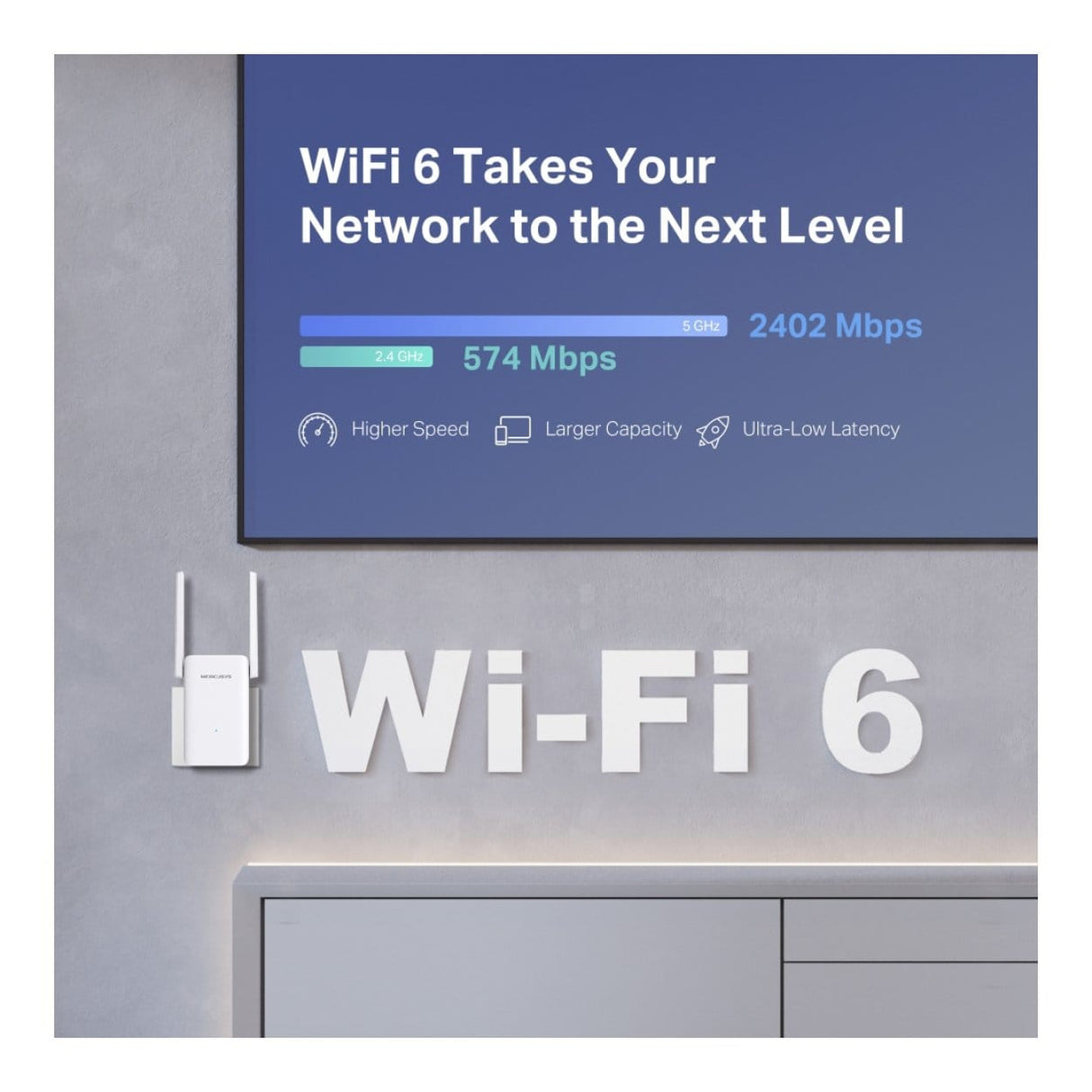 Mercusys AX3000 Wi-Fi 6 Range Extender White ME80X