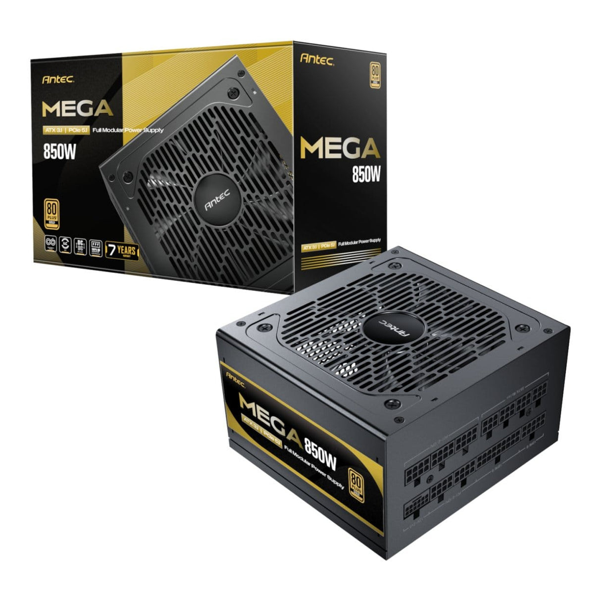 Antec MEGA 850W 80 PLUS Gold ATX3.1 PCIE 5.1 Fully Modular Power Supply MEGA850