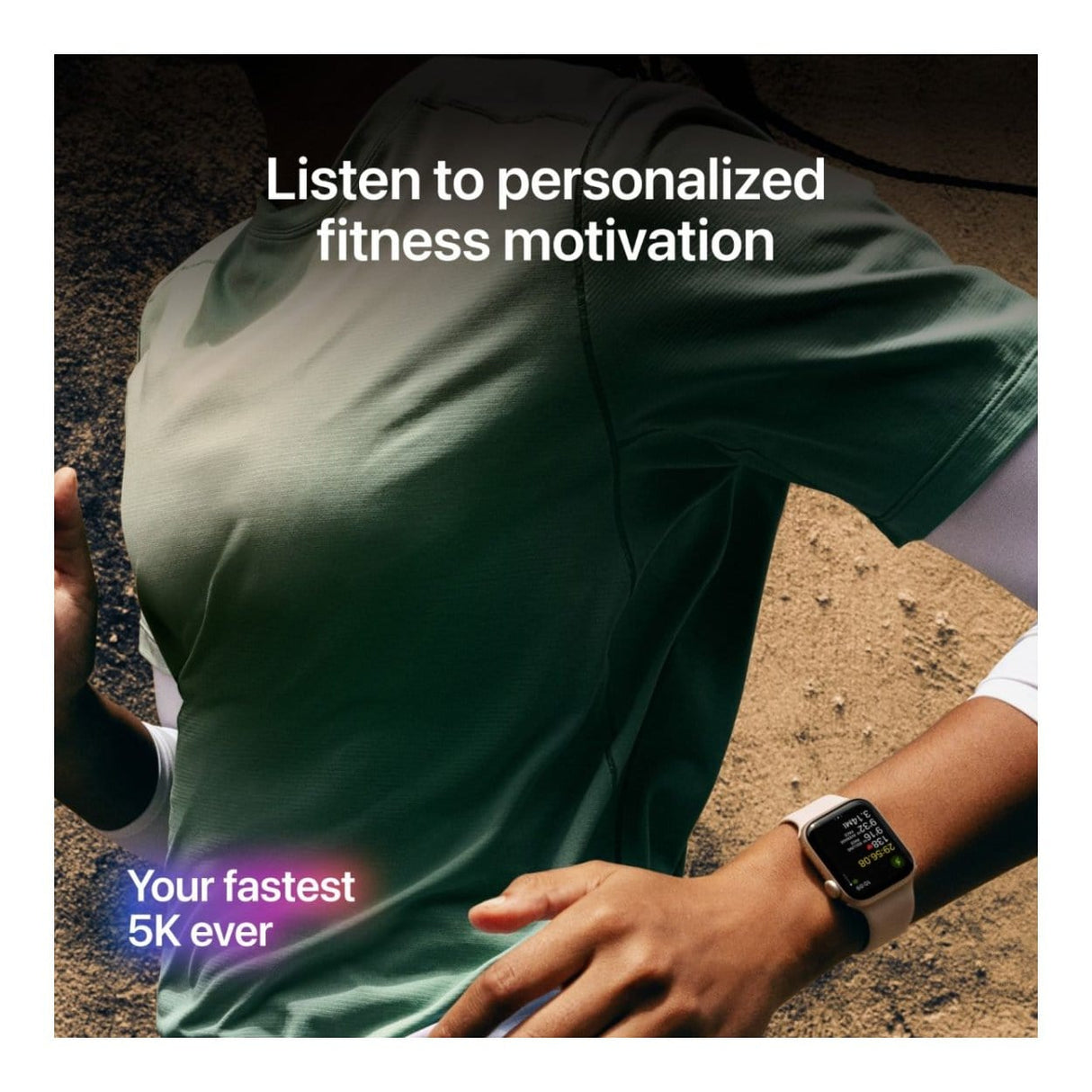 Apple Watch SE 3 GPS 44mm Starlight Aluminium Case with Starlight Sport Band M/L MEHJ4AF/A