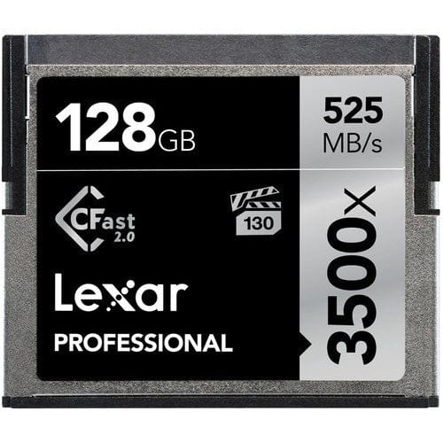 Lexar 128GB Professional 3500x CFast 2.0 Memory Card MEMLXCFAST3500P128