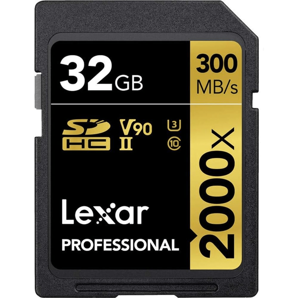 Lexar SD Pro 2000x 32GB UHS-II SDHC Memory Card MEMLXSD2000P32