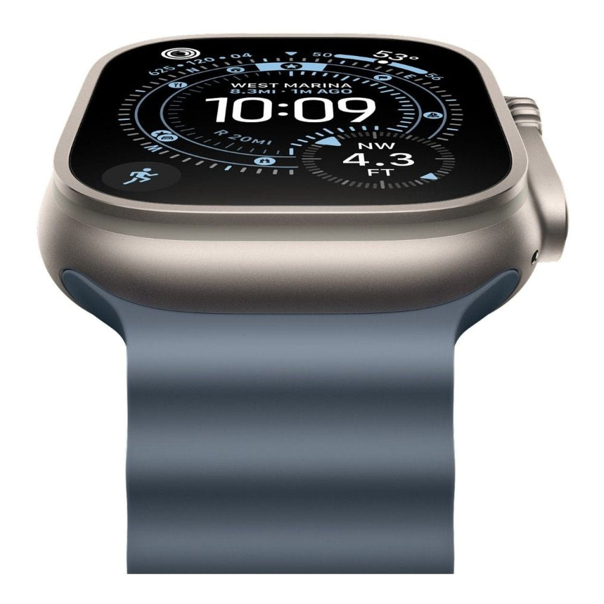 Apple Watch Ultra 3 GPS + Cellular 49mm Natural Titanium Case with Anchor Blue Ocean Band