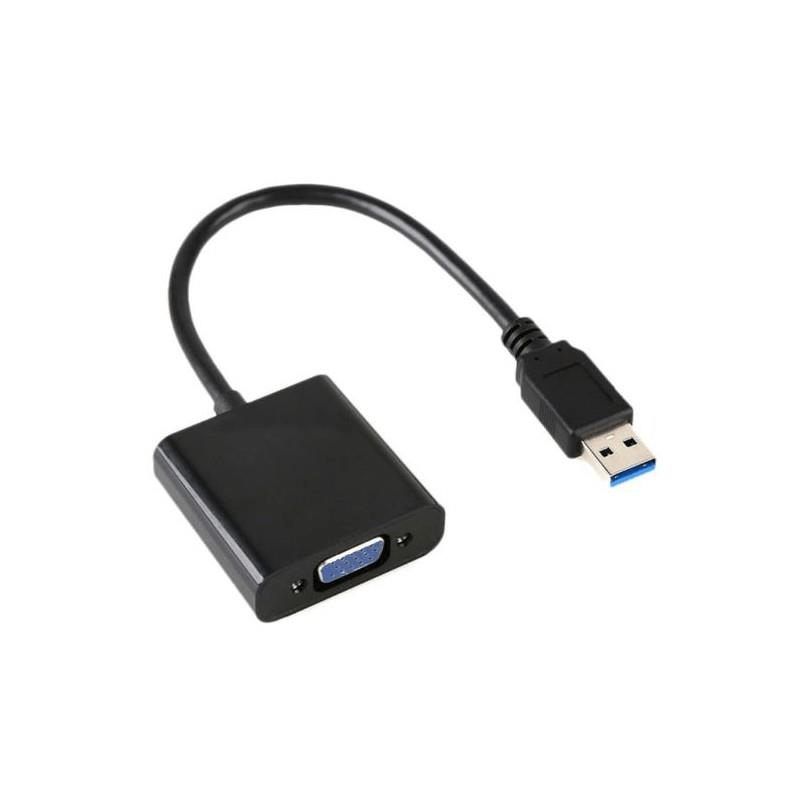 Tuff-Luv USB 3.0 to VGA Multi-display Adapter Converter External Video Graphic Card Black MF1103B