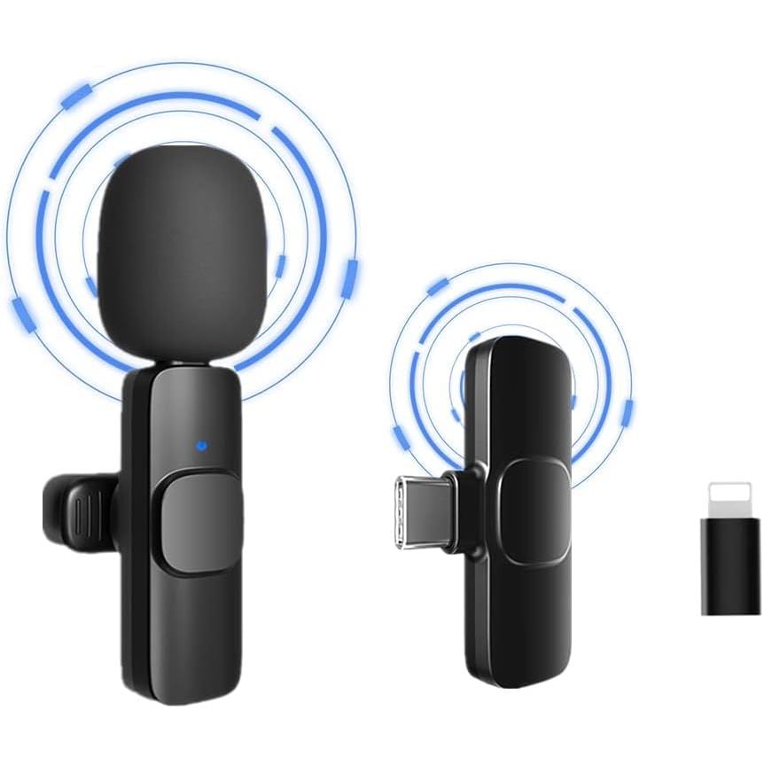 Tuff-Luv Wireless USB-C Lavalier Lapel Microphone Black MF1190