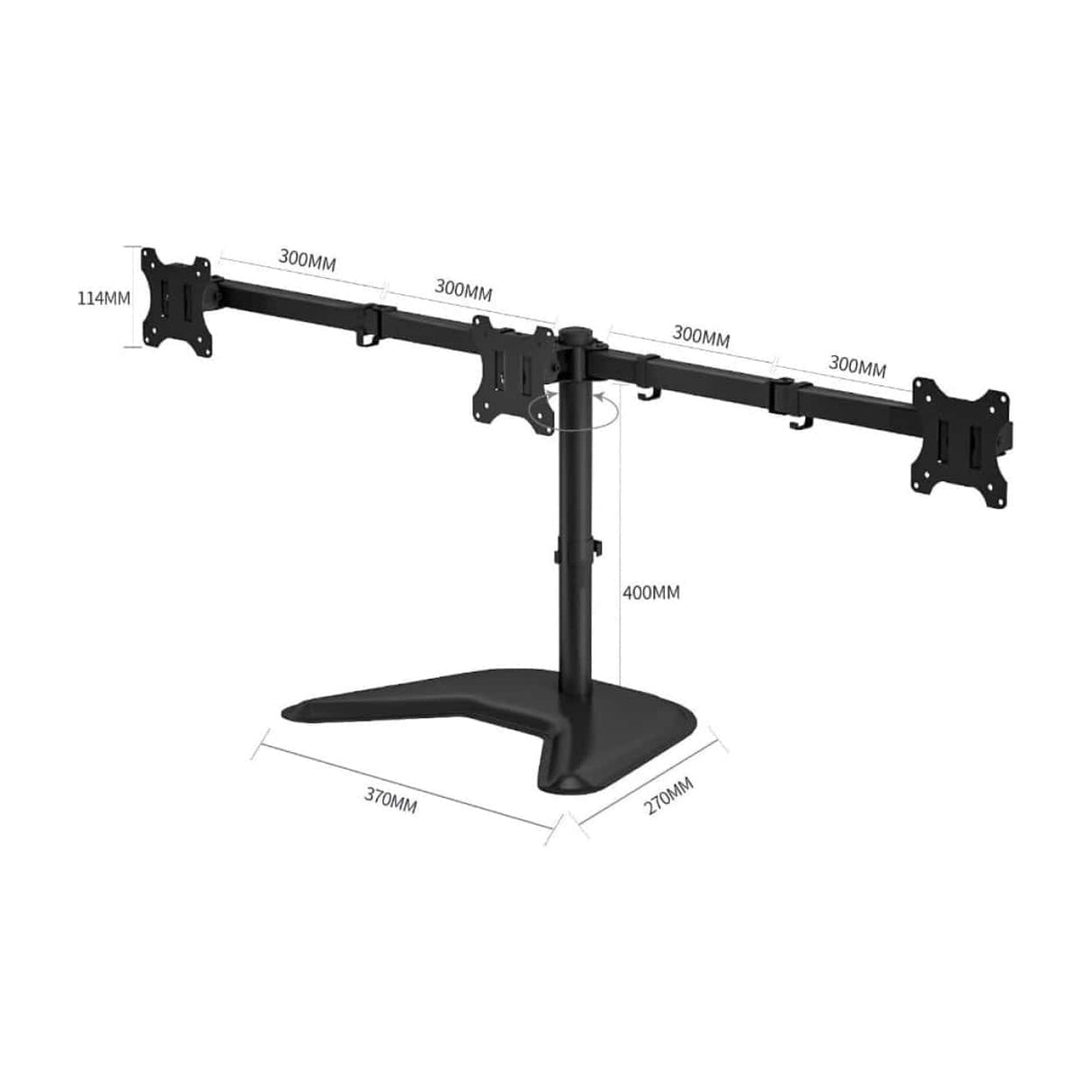 Tuff-Luv 3-Screen Monitor Stand with Desk Mount MF2007