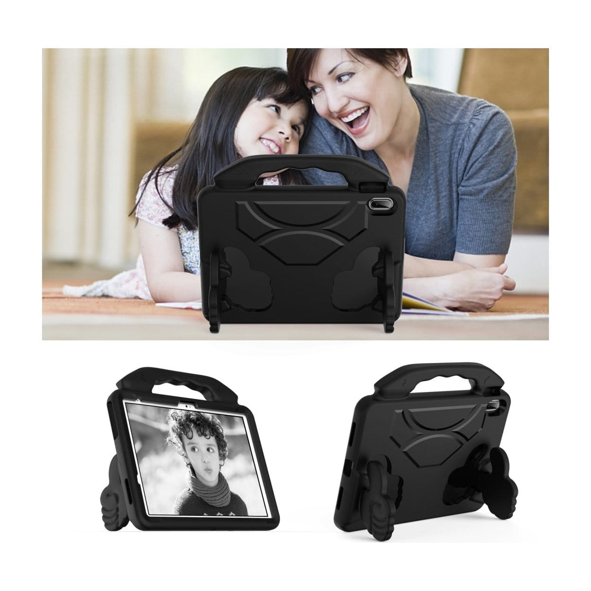 Tuff-Luv Rugged Kids Armour Case and Stand for the Apple iPad 10th Generation Black MF2368