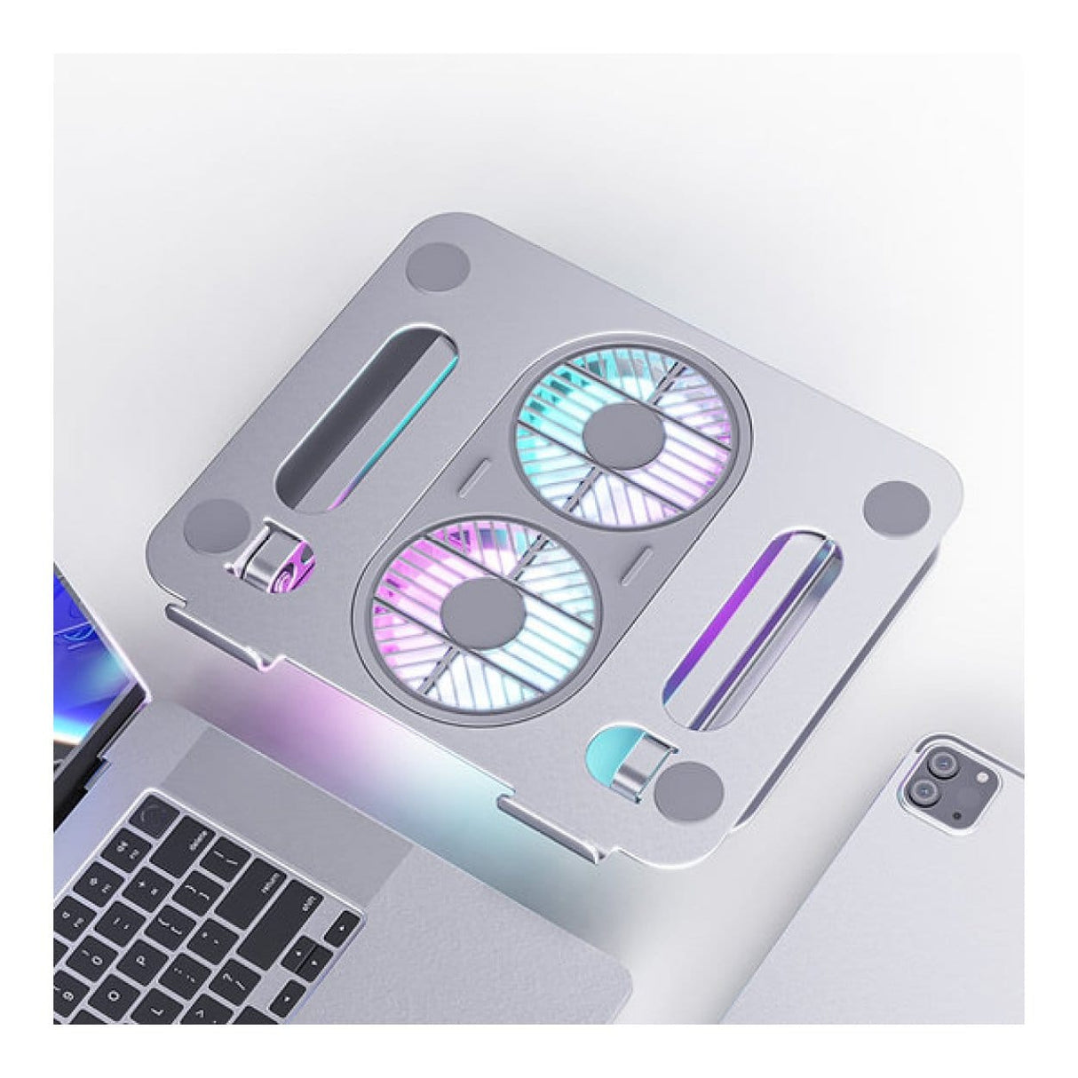 Tuff-Luv 10-17-inch Adjustable Notebook Stand with Cooling Fans MF2377