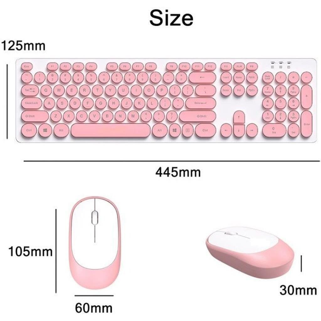 Tuff-Luv Wireless Keyboard and Mouse Combo Pink MF2391