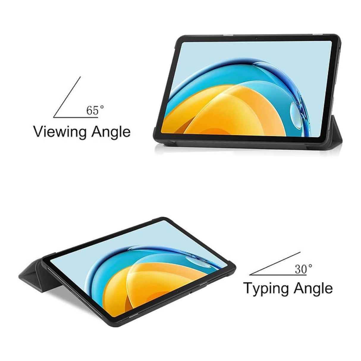 Tuff-Luv 10-inch Folio Smart Tablet Case for Huawei MatePad SE Black MF2656