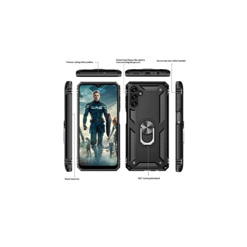 Tuff-Luv Rugged Case and Stand for the Samsung A04E Black MF2658