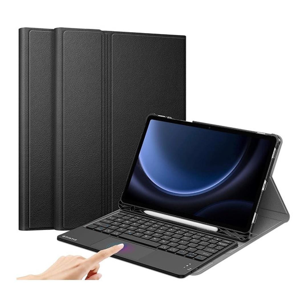 Tuff-Luv Bluetooth Keyboard Case with Trackpad for Samsung Tab S9 FE 10.9-inch Black MF2893