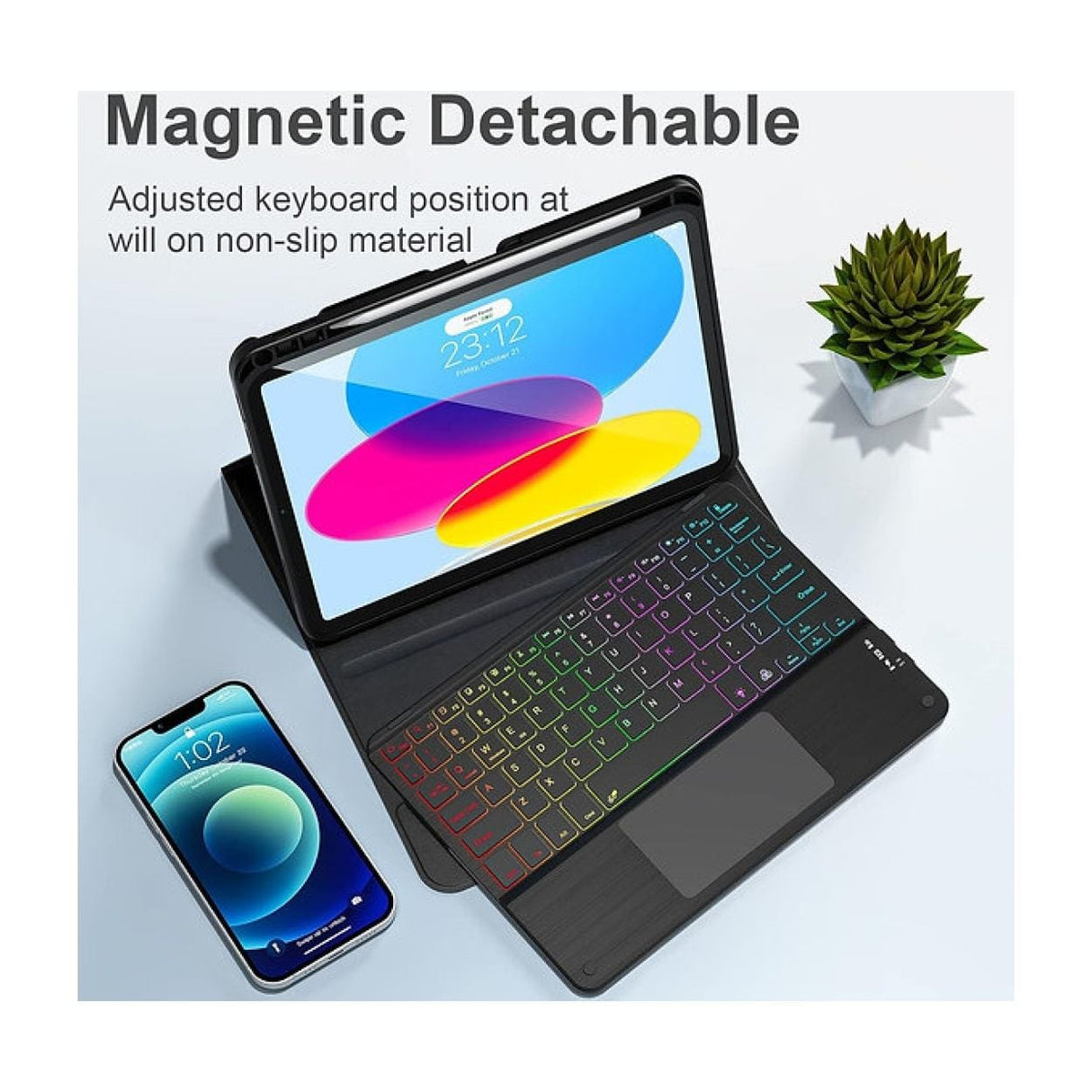 Tuff-Luv Bluetooth Folio Case and Keyboard with Trackpad MF2925