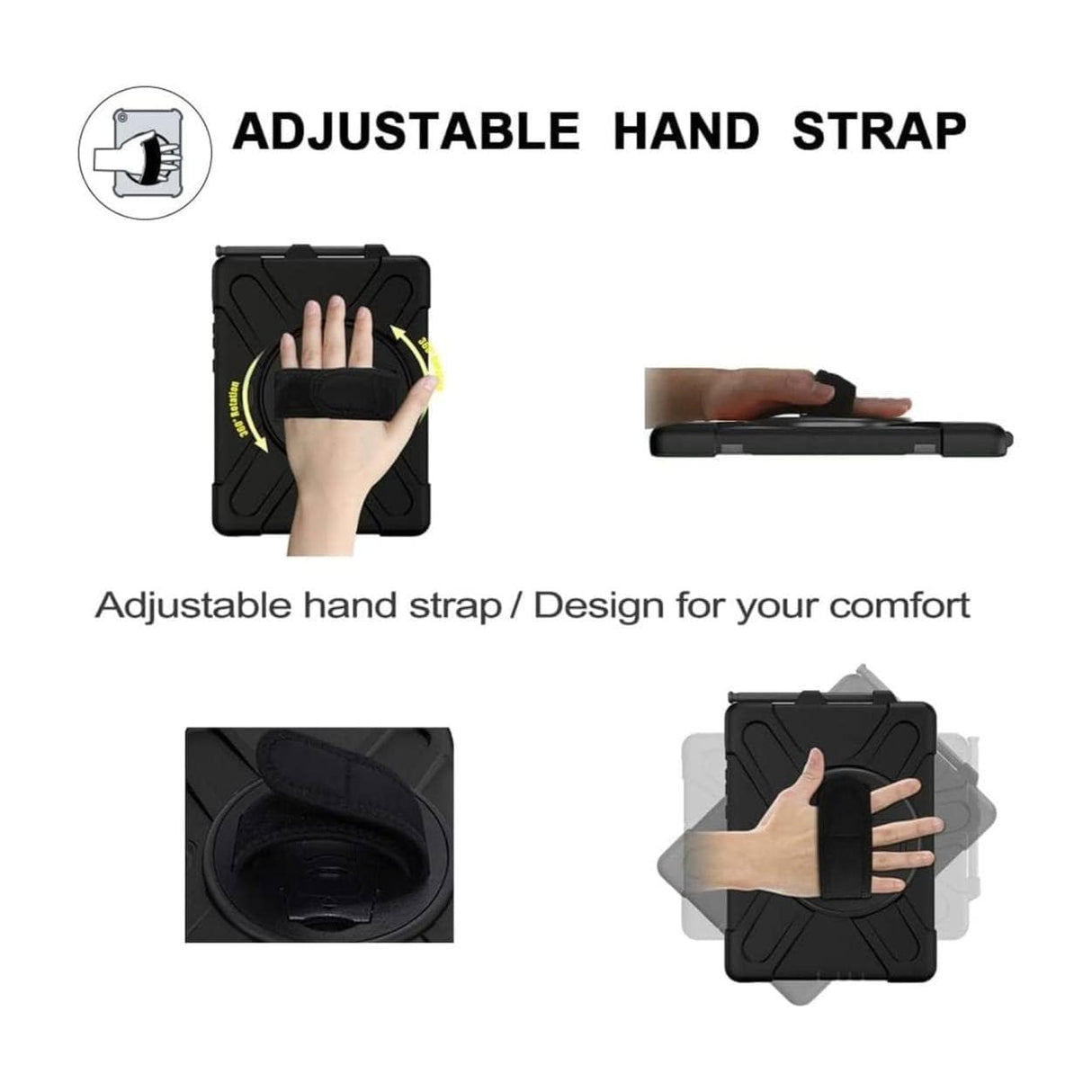 Tuff-Luv Armour Jack Rugged Case, Stand, Shoulder Strap & Pen Holder for Apple iPad Pro 13 Black MF2939