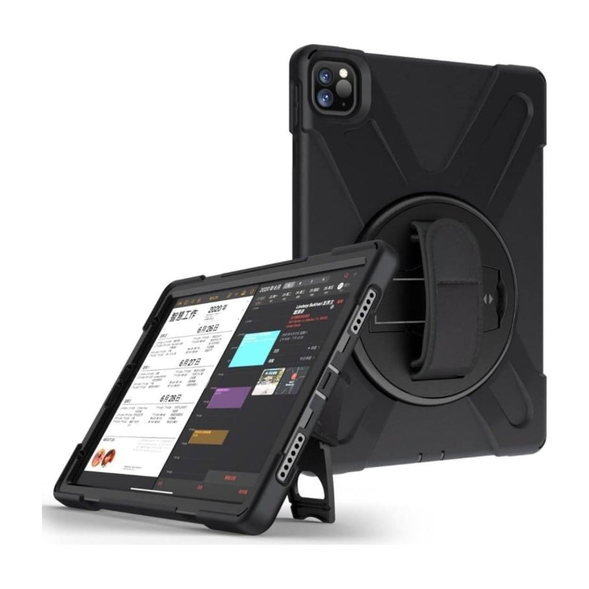 Tuff-Luv Armour Jack Rugged Case, Stand, Shoulder Strap & Pen Holder for Apple iPad Pro 13 Black MF2939