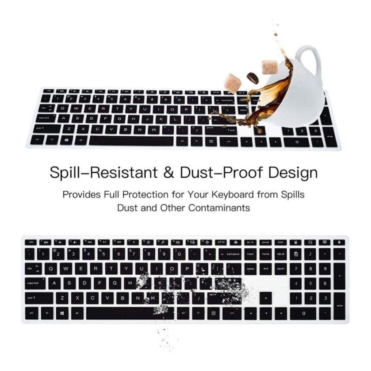 Tuff-Luv MF3119 HP Pavilion All-in-One Keyboard Cover Black Clear